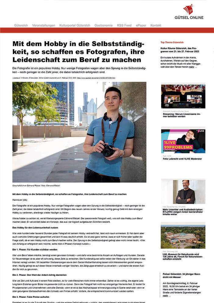 Edmond Rätzel Presseartikel