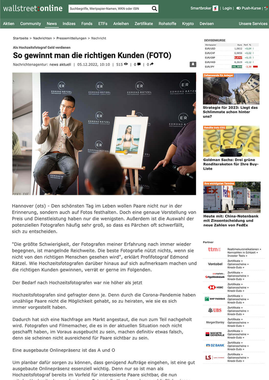 Edmond Rätzel in der Saarbrücker Zeitung